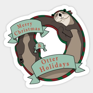 And Otter Holidays Sticker